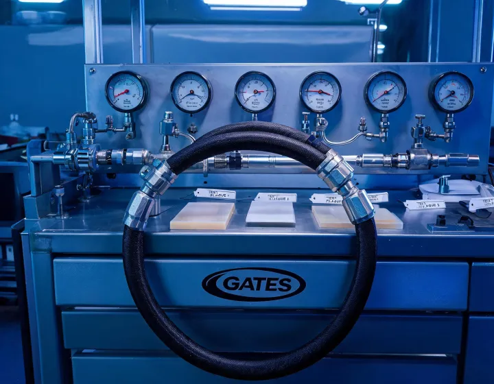 Hydraulic hose validation bench